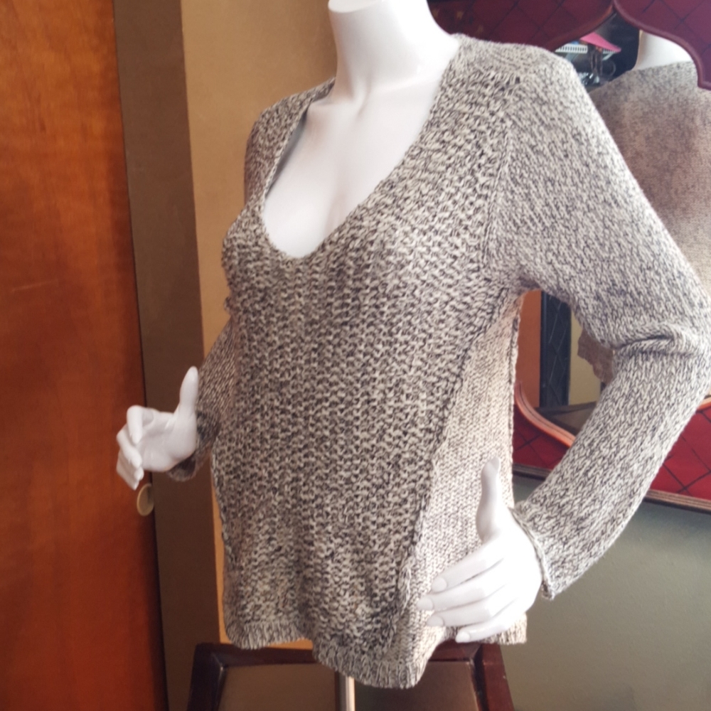 Textural heather sweater
